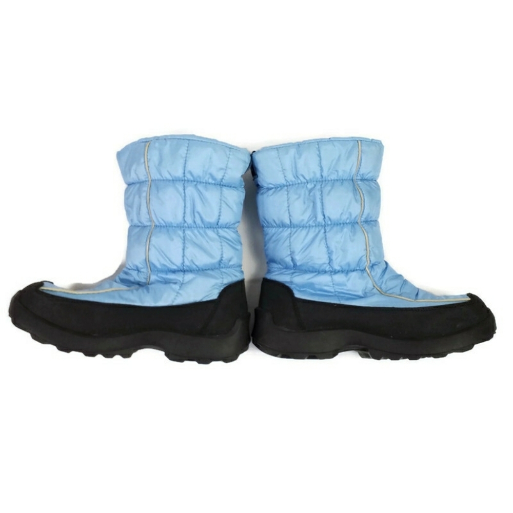 Kamik Powder Soft Top Blue Tan Trimmed Outdoor Quilted Puffer Boots Womens 8 - Picture 8 of 16